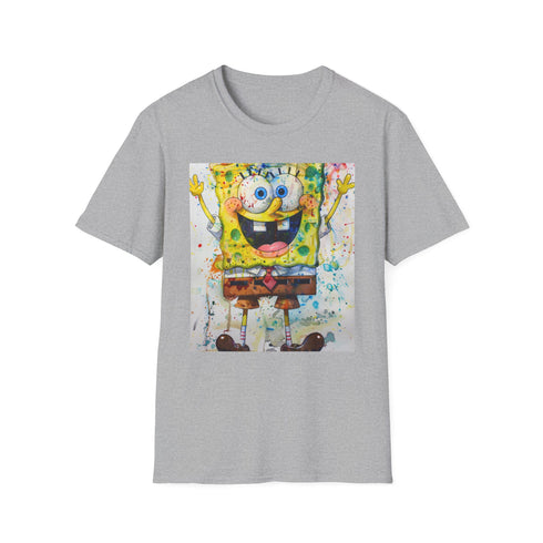 SpongeBob SquarePants T-Shirt in Charcoal, Regular Fit, Cotton, DTG Graphic