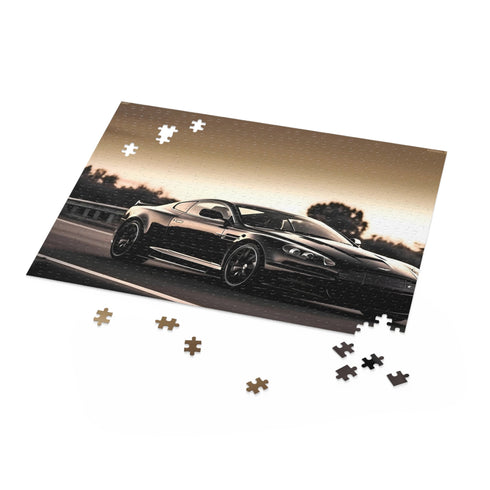 Aston Martin DBS puzzle with 120 pieces for car enthusiasts.
