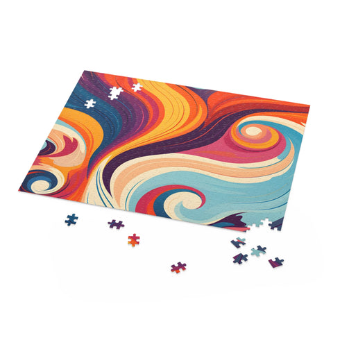 Colorful 70s marine texture puzzle for groovy puzzling fun.