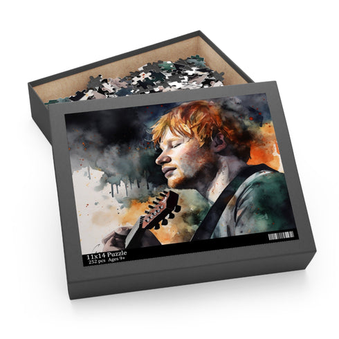 Ed Sheeran watercolor puzzle with 120 pieces for music fans.