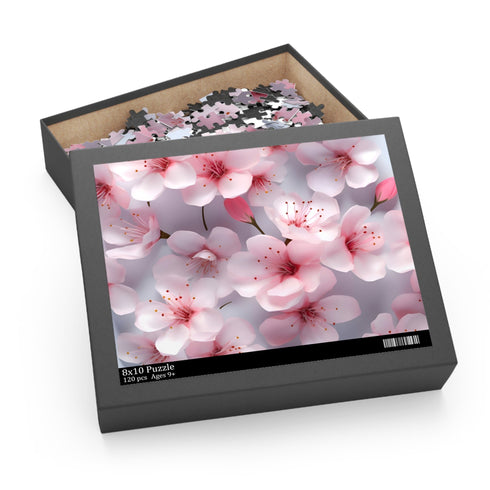 Vibrant cherry pattern 3D jigsaw puzzle for relaxing challenges.