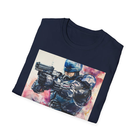 RoboCop T-shirt in Charcoal, Crew Neck, Cotton, Regular Fit.