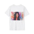 Watercolor Kim Kardashian tee in Charcoal, size S for summer fashion.