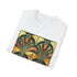 Charcoal geometric art deco patterned t-shirt with soft breathable cotton feel