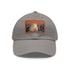 Winter baseball cap with Frosty Pine design in white and light brown.