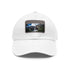 Unisex White Cotton Baseball Cap with Angel Falls Rectangle Patch