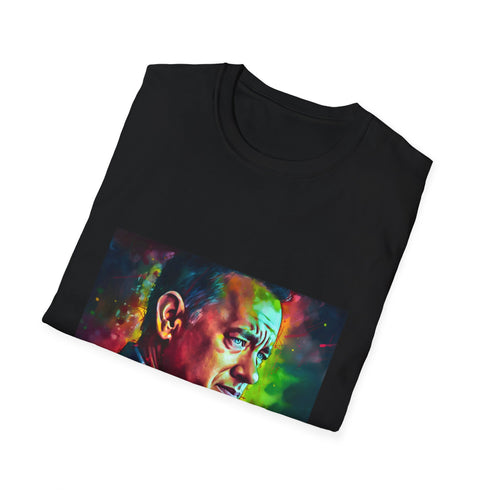 Neon print charcoal cotton T-shirt featuring Tom Hanks with regular fit