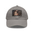 Galactic Princess Leia white cotton baseball cap with light brown patch.