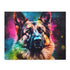 German Shepherd jigsaw puzzle featuring an adorable face for dog lovers.
