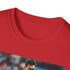 Charcoal cotton T-shirt with brushstroke Argentinian stripes and crew neck