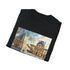 Charcoal watercolor Paris-themed t-shirt with crew neck made of soft cotton