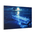 Glass Harmonica Floating in Moonlight Stretched Canvas Wall Art