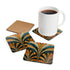 Chic abstract art deco square coasters in one size.