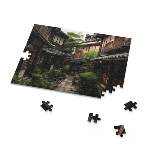 Kyoto Kimono House Puzzle with traditional wooden houses and intricate kimonos.