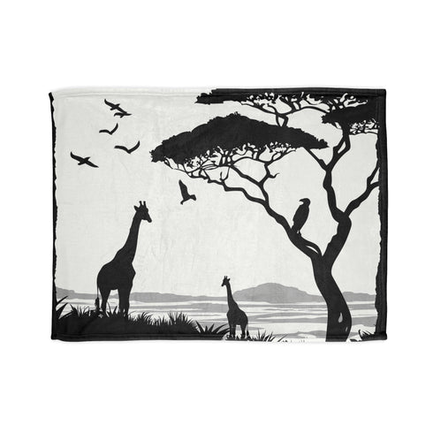 Wild at Heart Blanket with Majestic Wildlife Silhouette - 30'' x 40''