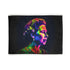 Vibrant watercolor Queen Elizabeth II tribute blanket, 30'' x 40'' dimensions.
