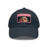 Baseball cap with beagle graphic, white/light brown patch, rectangle shape.