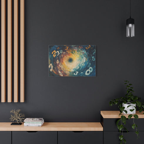 Time Vortex with Melting Numbers — Canvas Wall Art — Product Detail View 8