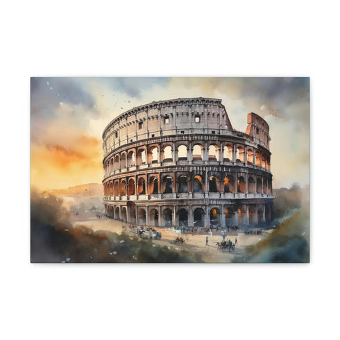 Majestic Colosseum Rome Canvas Art for Home Decor.