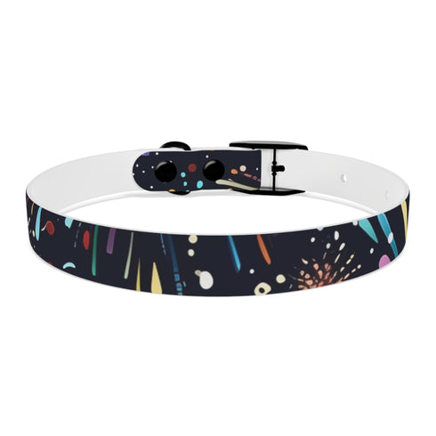 Dazzling Fireworks Dog Collar in Black Onyx for Medium Dogs