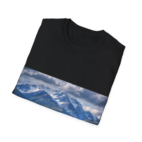 Alaska Adventure Watercolor Tee in Charcoal, size Small T-shirt.