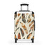 Boho Feather Dream Suitcase Pattern Bag, Small Black Travel Accessories