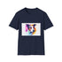 Charcoal cotton T-shirt featuring cute Jack Russell Terrier design for summer