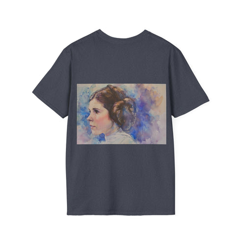Princess Leia watercolor tee in charcoal, regular fit t-shirt.