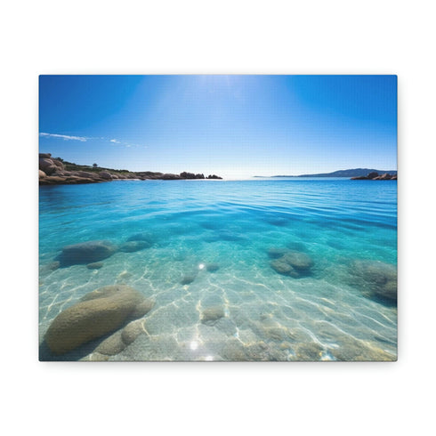 White-washed Santorini canvas art print for home decor.