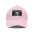 Genius Vision Neon Baseball Cap in White with Light Brown Patch