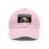 Genius Vision Neon Baseball Cap in white with light brown patch.
