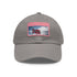White cotton unisex baseball cap with Norwegian flag patch.