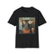 Vintage camera graphic charcoal t-shirt in soft breathable cotton fabric