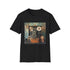 Vintage camera graphic charcoal t-shirt in soft breathable cotton fabric