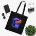Cocktail Glow Tote Bag, Cotton Black Neon Sign Tote Shoulder Accessory
