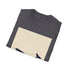 Charcoal cotton crew neck T-shirt featuring minimalist whale design