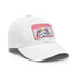 Stylish White Samoyed Baseball Cap with Light Brown Patch.