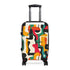 Abstract Adventure Suitcase Set in Small Black - Geometric Bold Patterns