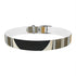 Abstract art deco dog collar M in Black Onyx for chic pets.
