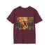 Vibrant watercolor Gene Kelly tee in Charcoal, Summer Picks collection.