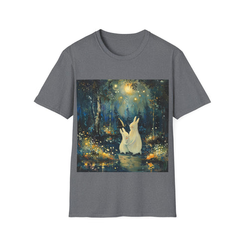 Moomin Love Charcoal Cotton Tee - Men's Small Crew Neck.