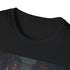 Charcoal cotton T-shirt with urban neon graphic and crew neck design