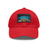 Great Barrier Reef baseball cap with white patch, vibrant coral design.