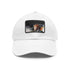 Ed Sheeran watercolor splatter cotton baseball hat in white.