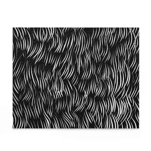 Calligraphy strokes puzzle featuring intricate typography art.