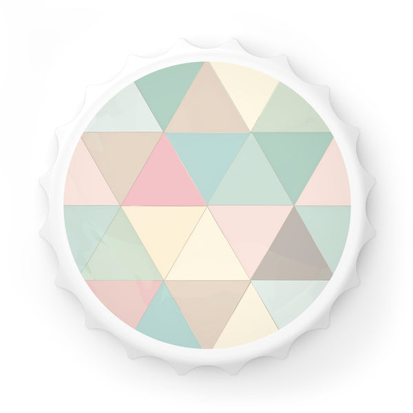 Chic geometric pattern white magnet for kitchen and living spaces.