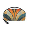 Abstract Art Deco Print Makeup Bag with Zipper - Travel Size