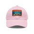 Great Barrier Reef baseball cap in white with light brown patch.