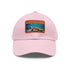Great Barrier Reef Adventure Baseball Cap in White with Light Brown Patch