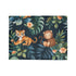 Jungle inspired tiger sublimation blanket for cozy indoor relaxation.
